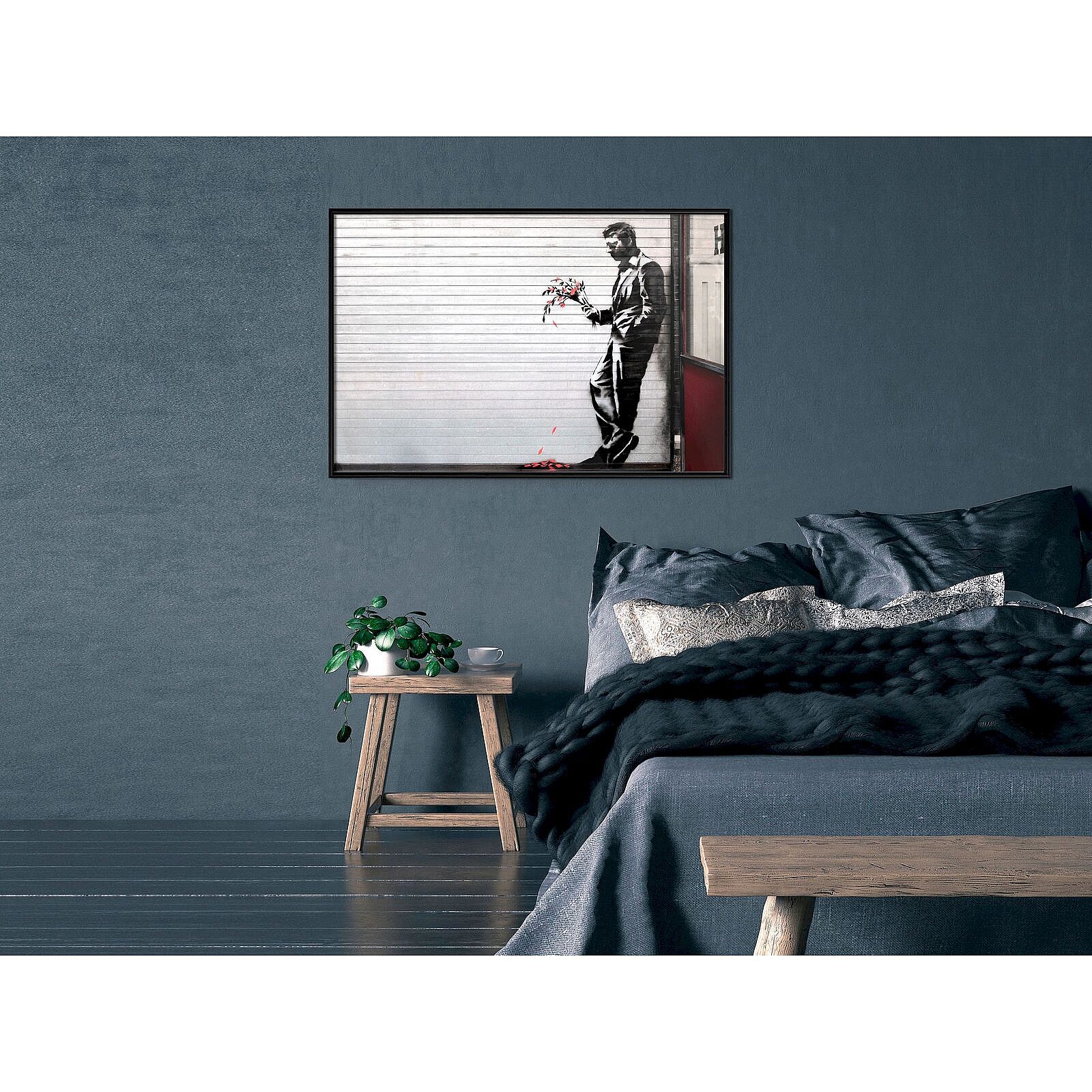 Tableau Sur Toile Banksy - 80x60 Cm - Impression Numérique Sur Toile - Prêt à Accrocher
