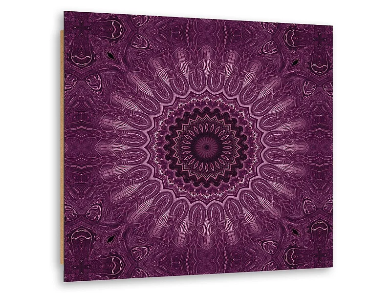 Tableau bois mandala 2 - 60 x 60 cm