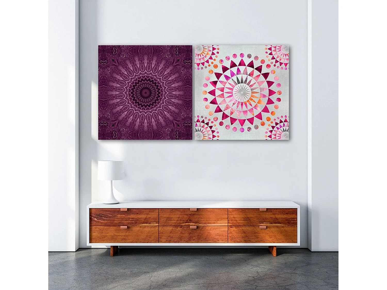 Tableau bois mandala 2 - 60 x 60 cm