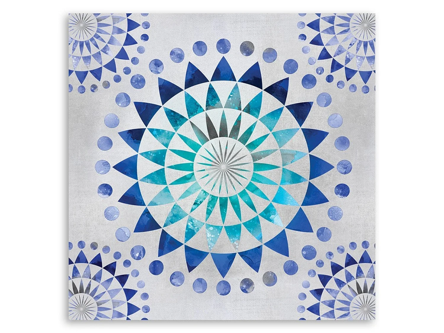 Tableau bois mosaïque, abstraction - 40 x 40 cm