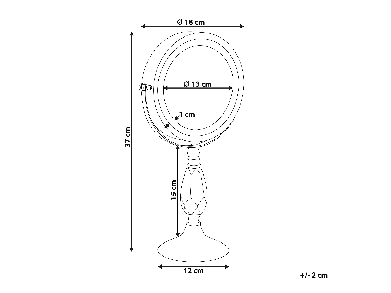 Kosmetikspiegel LED MAURY Roségold