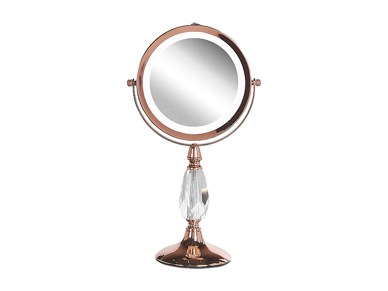 Miroir de table LED MAURY Rose doré