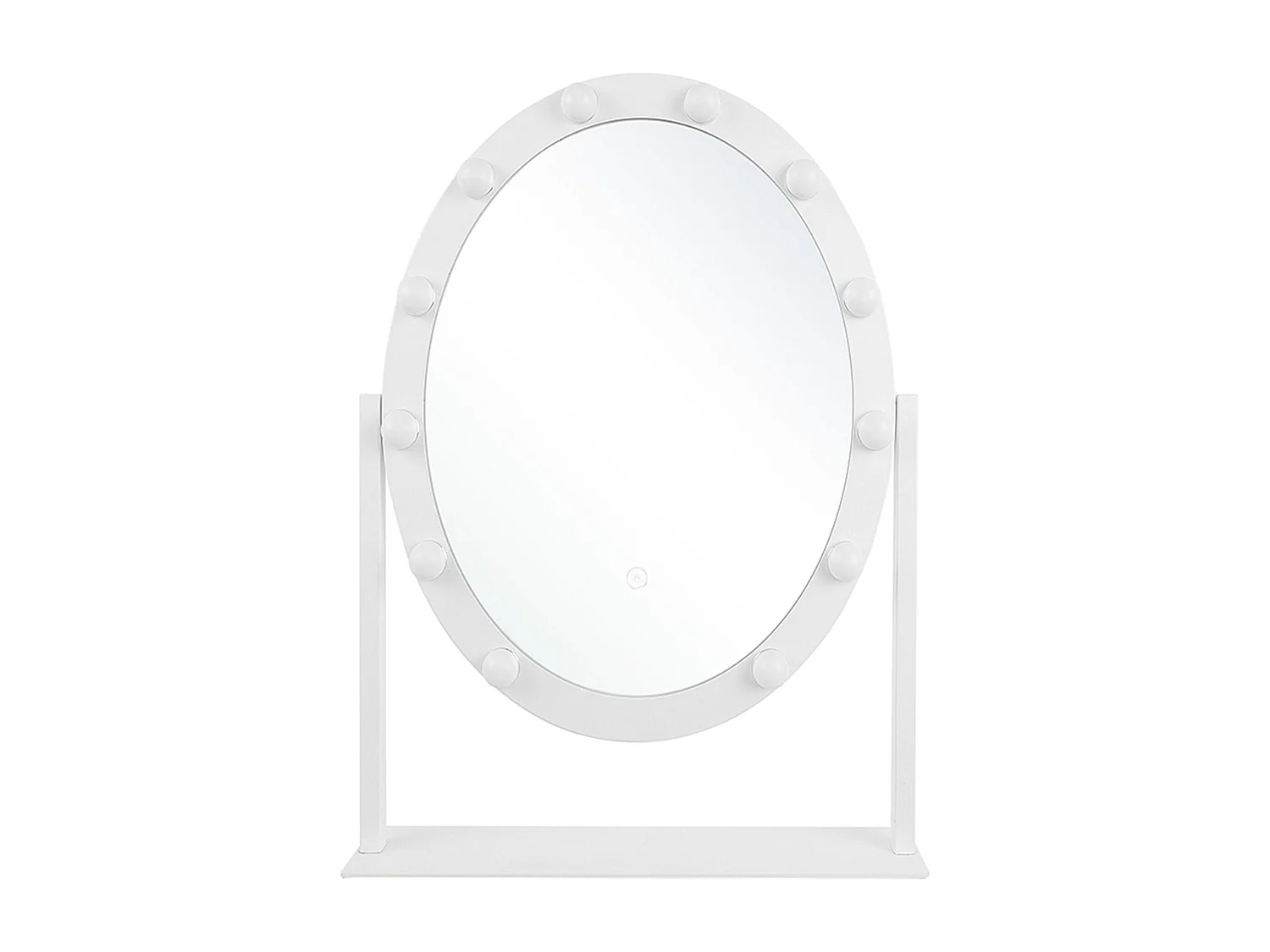 Glamouröser Badspiegel LED-Beleuchtung weiß oval 50 x 60 cm Rostrenen