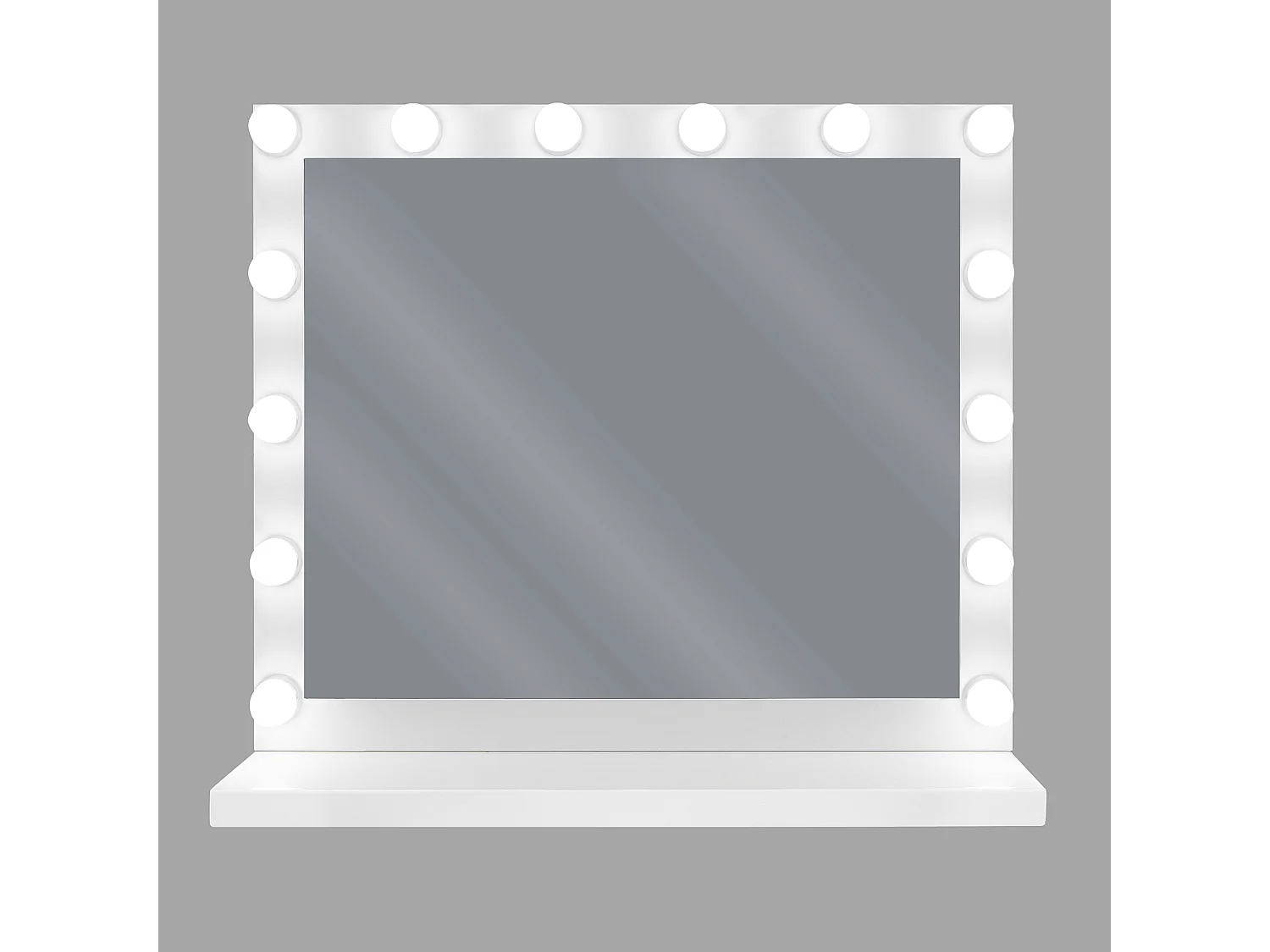 Lustro do makijażu stojące LED BEAUVOIR Biały