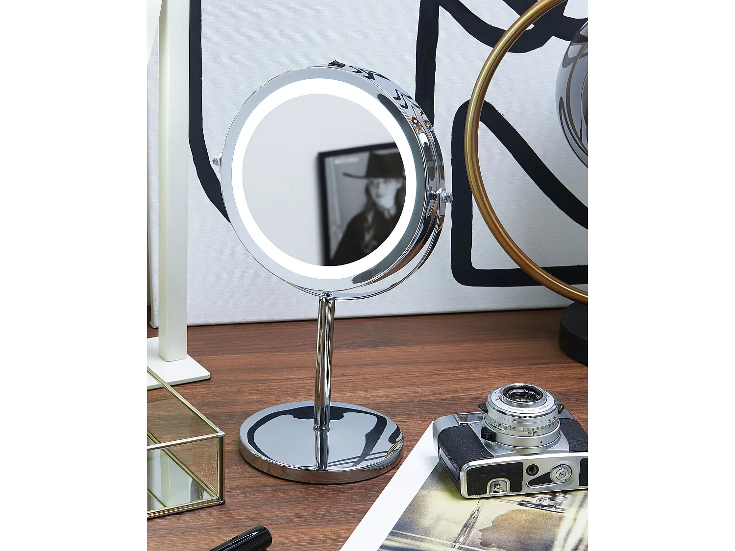 Make-up spiegel LED VERDUN Zilver