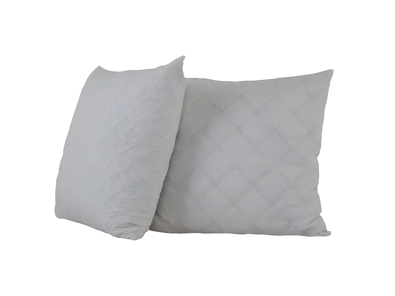 2 Oreillers en flocons accueil mémoire de forme - 60x60cm