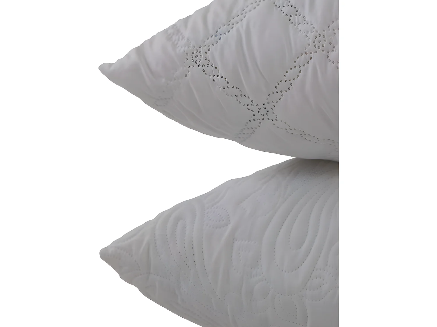 2 Oreillers en flocons accueil mémoire de forme - 60x60cm