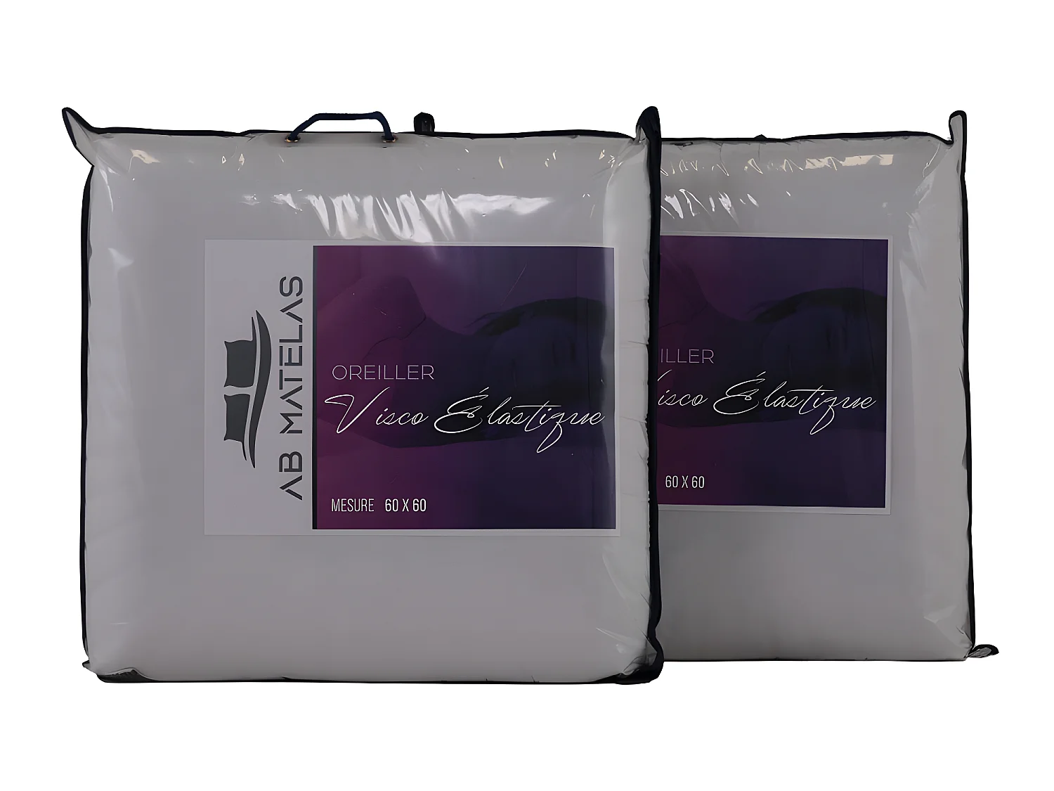 2x Oreillers 60x60 mémoire
