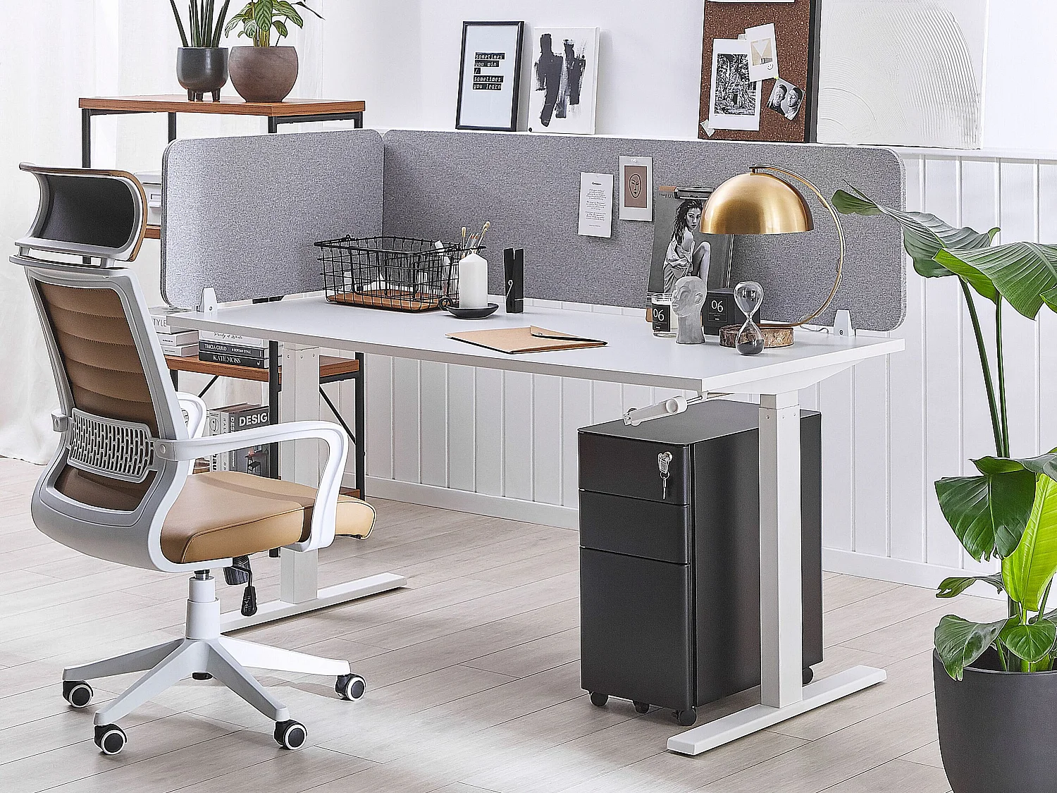 Cloison amovible de bureau Gris clair WALLY