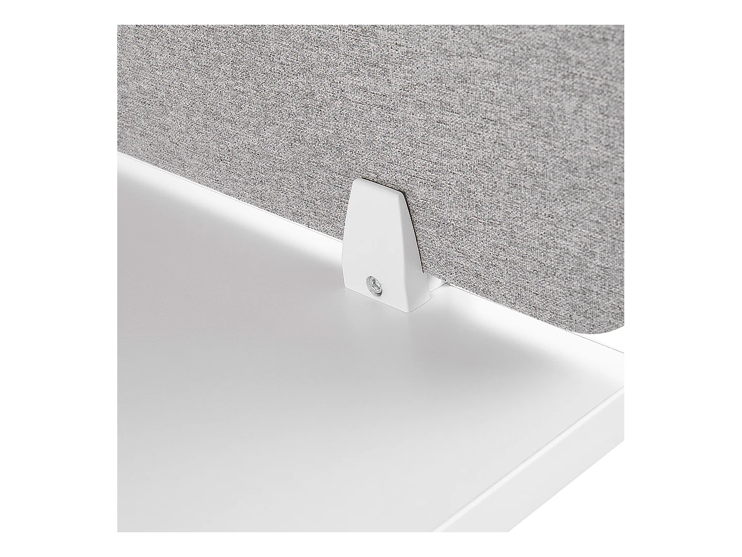 Schreibtisch Trennwand Akustik Polster hellgrau 130 x 40 cm Schallschutz Wally