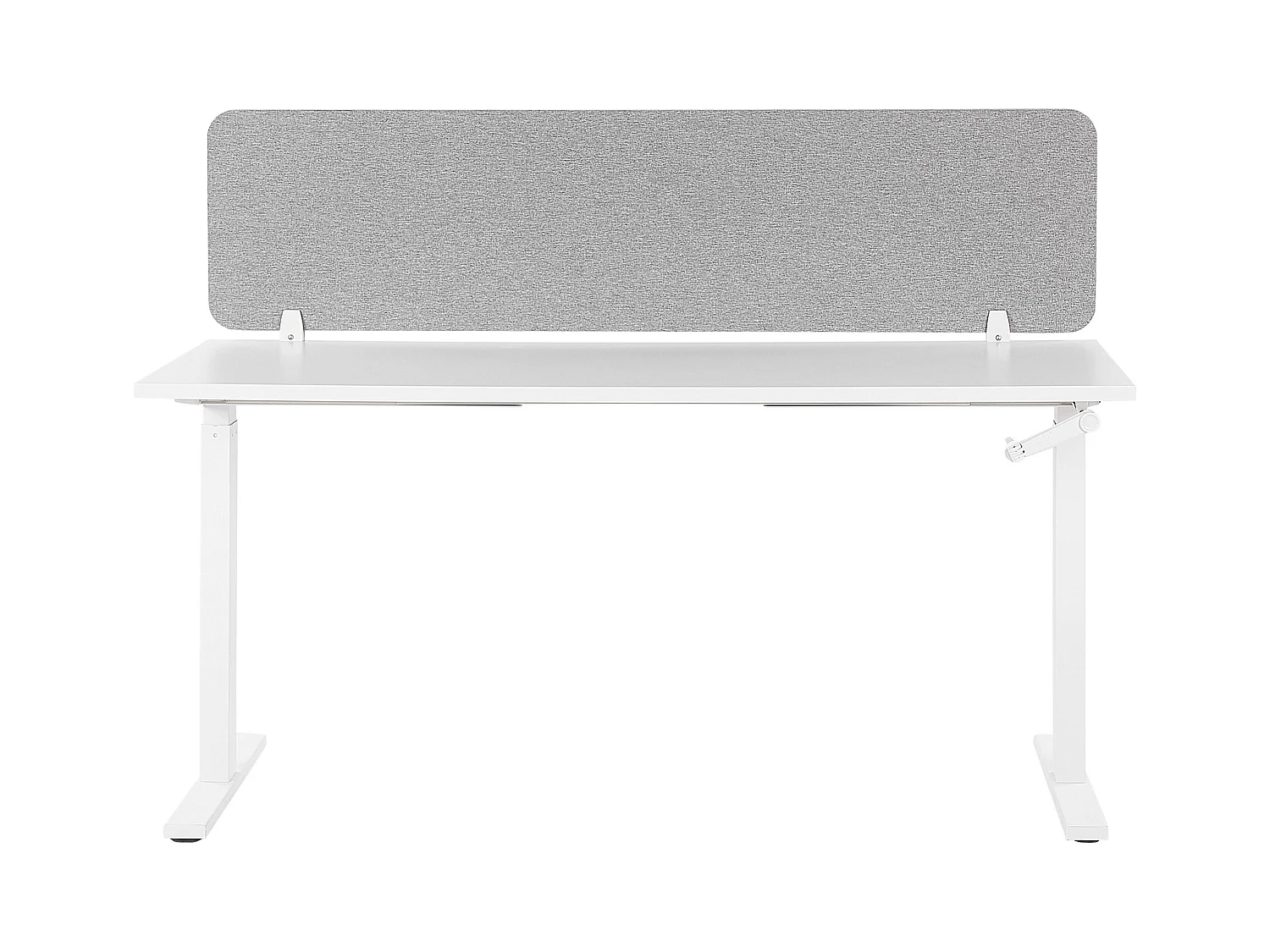 Schreibtisch Trennwand Akustik Polster hellgrau 130 x 40 cm Schallschutz Wally