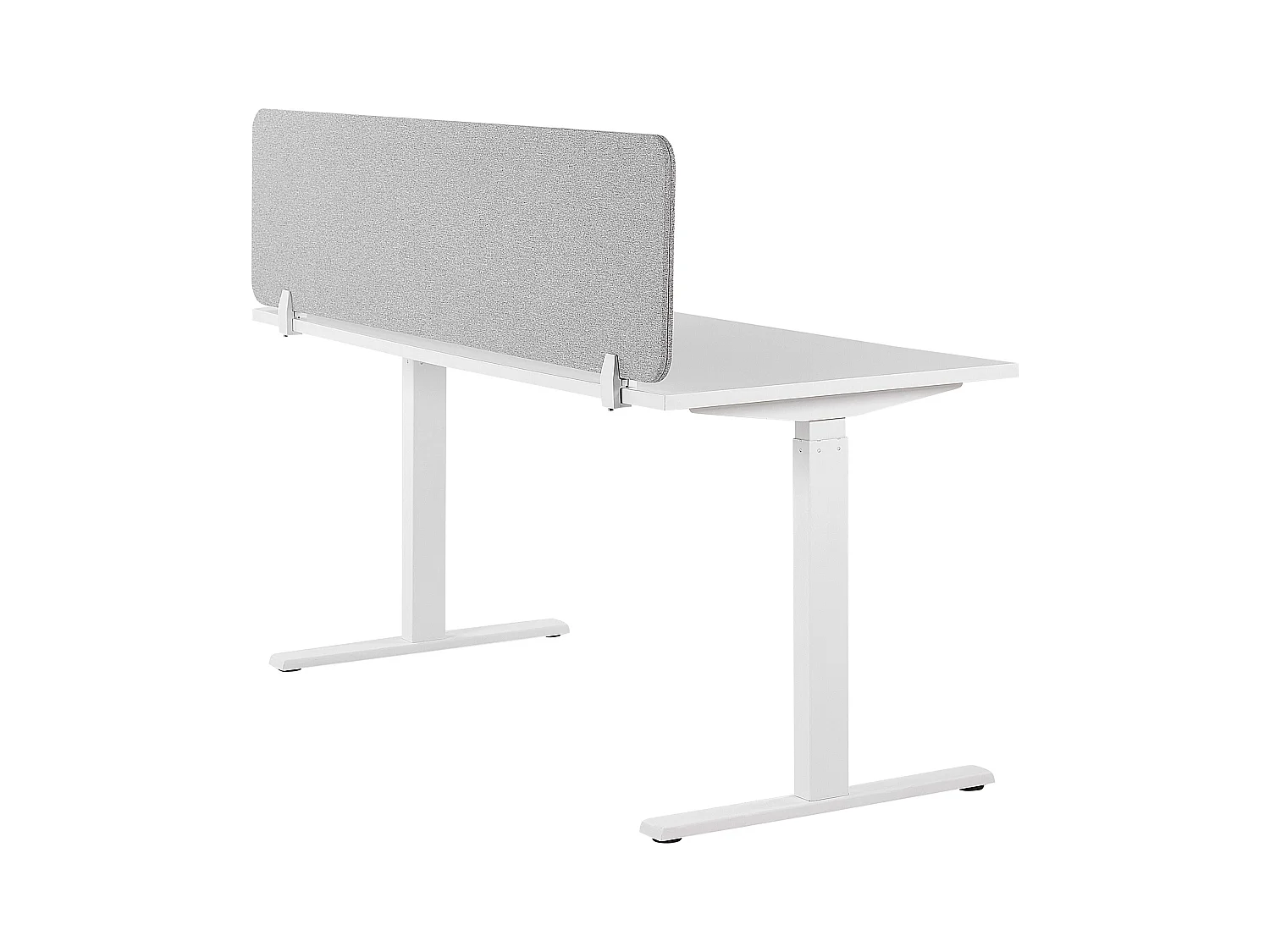Schreibtisch Trennwand Akustik Polster hellgrau 130 x 40 cm Schallschutz Wally