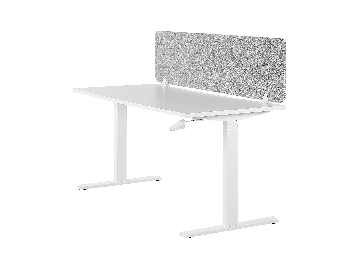 Schreibtisch Trennwand Akustik Polster hellgrau 130 x 40 cm Schallschutz Wally