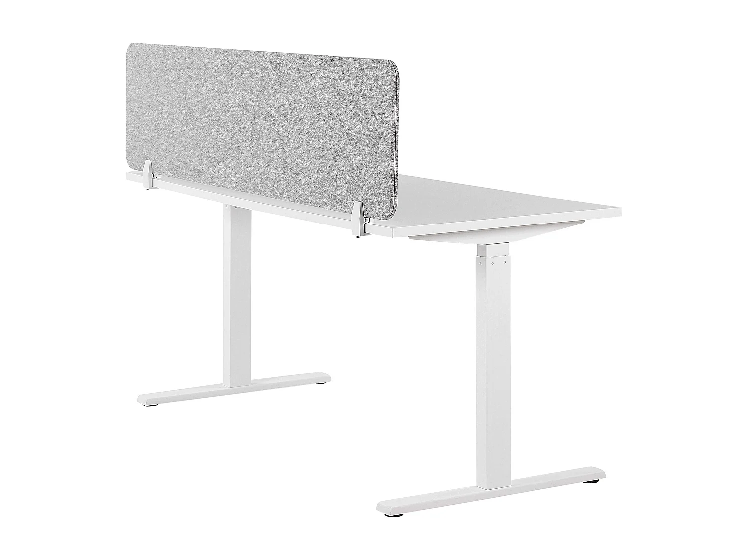Schreibtisch Trennwand Akustik Polster hellgrau 130 x 40 cm Schallschutz Wally