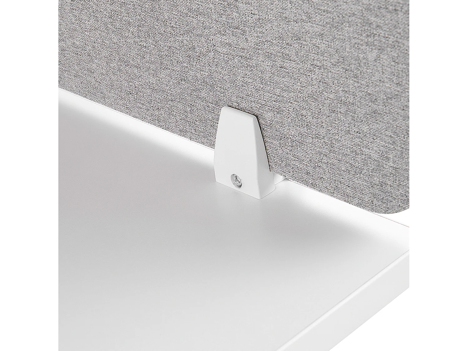 Schreibtisch Trennwand Akustik Polster hellgrau 130 x 40 cm Schallschutz Wally
