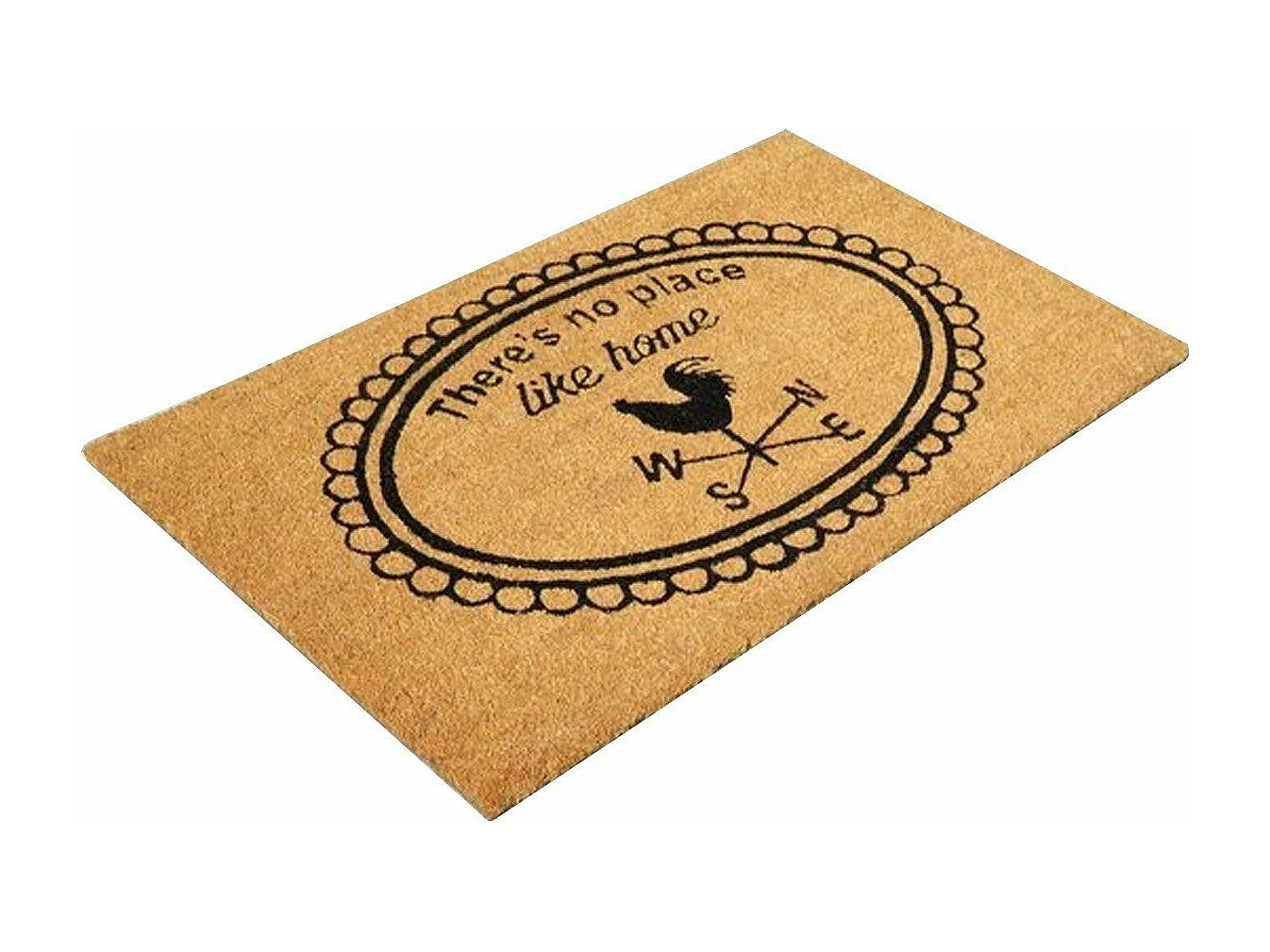 Paillasson marron motif "There is no place like home"