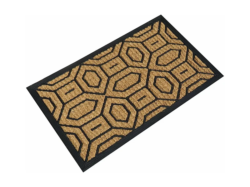 Paillasson en coco bouclé motif losanges