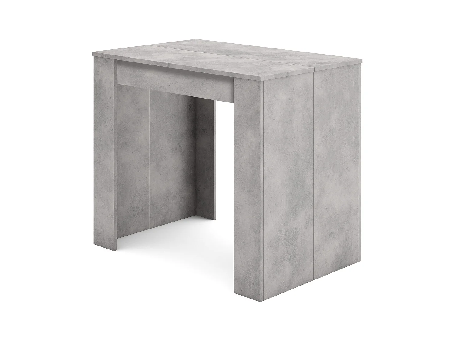 Table console extensible, 140x90x77cm, Pour 6 personnes, Table à Manger, Ciment