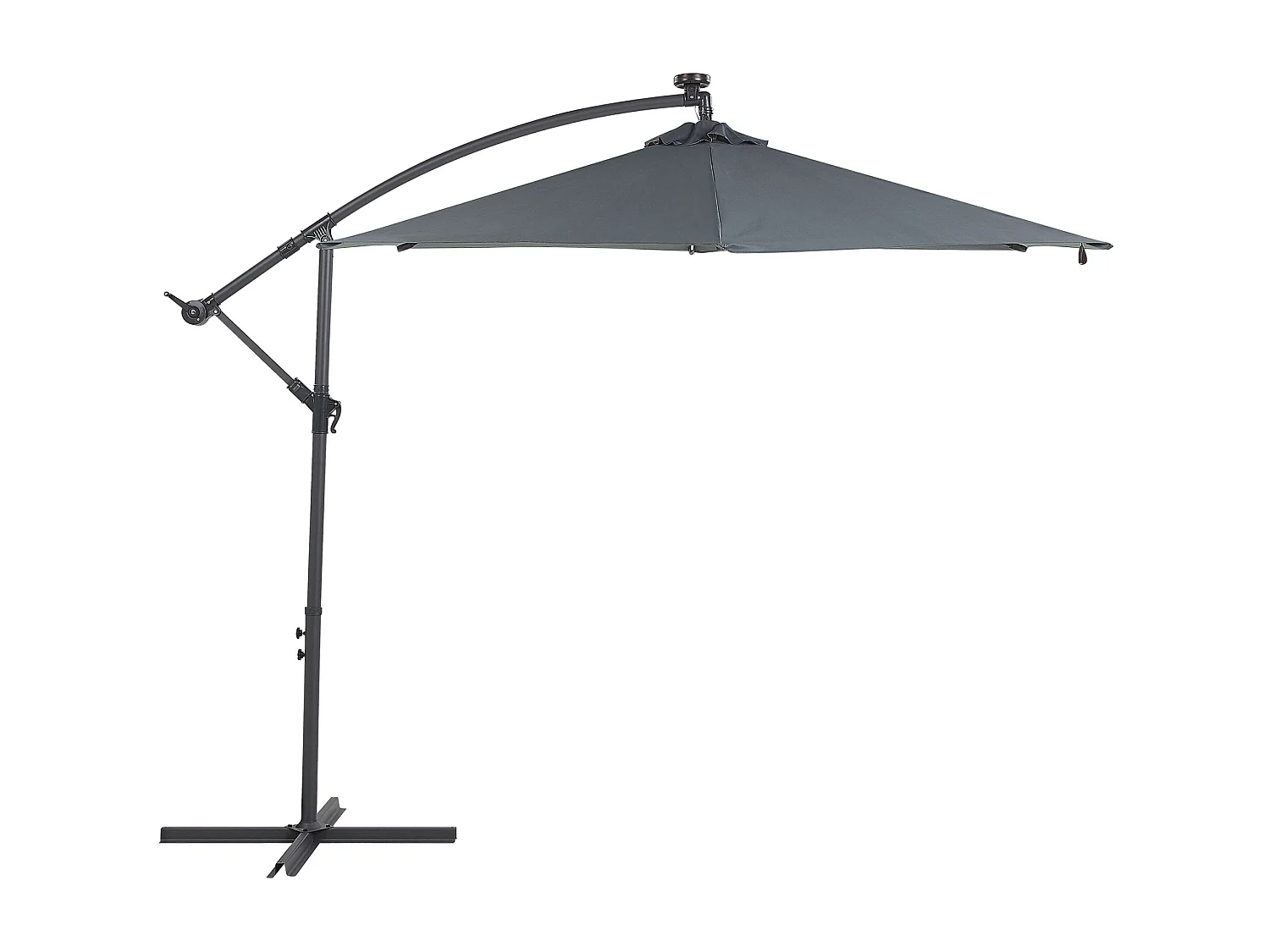 Ombrellone a sbalzo LED 285 cm CORVAL Grigio grafite