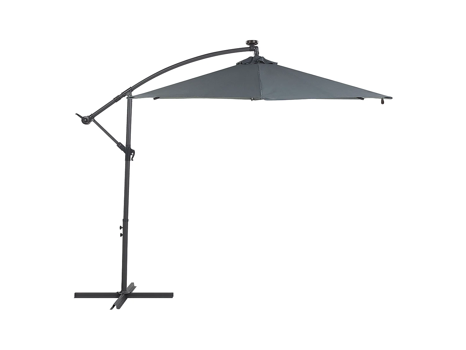 Parasol déporté LED 285 cm CORVAL Gris graphite