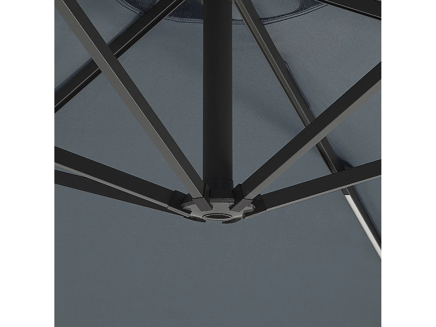 Parasol déporté LED 285 cm CORVAL Gris graphite