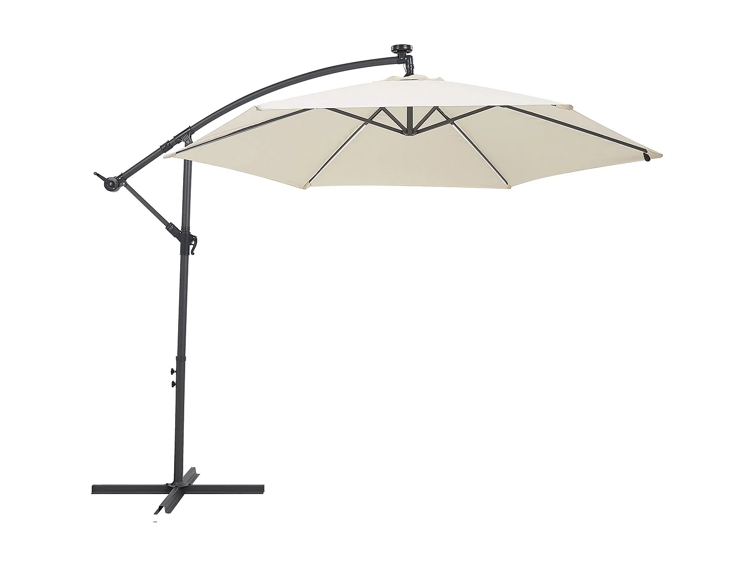 Parasol déporté LED 285 cm CORVAL Beige