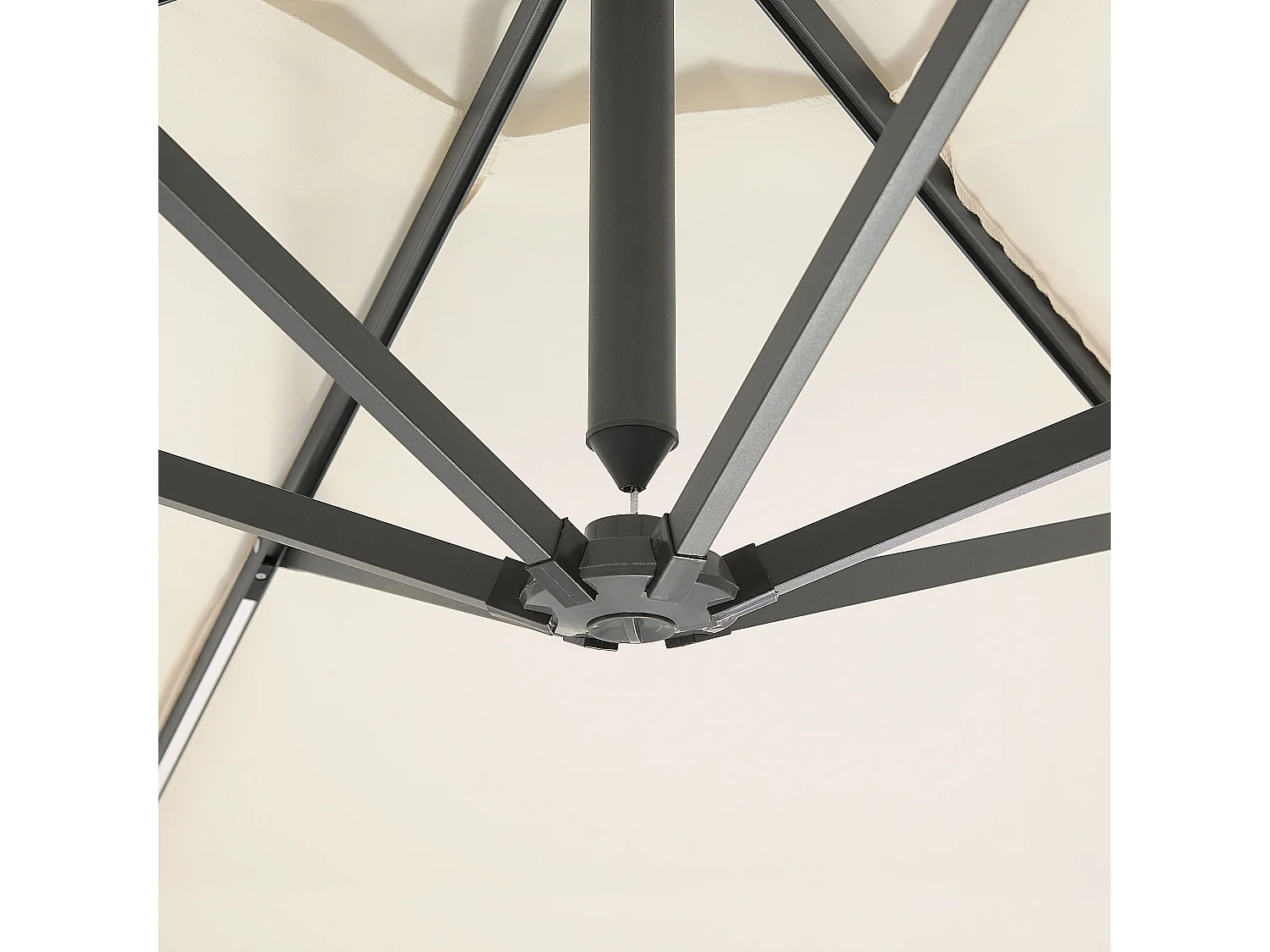 Parasol déporté LED 285 cm CORVAL Beige