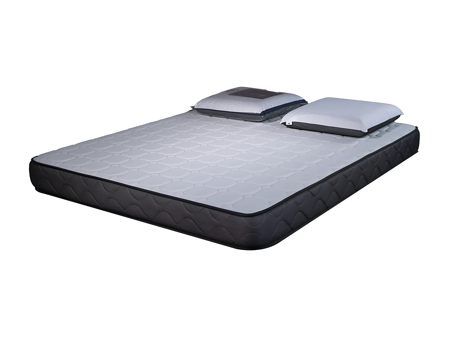 Matelas Memory mémoire de forme 50kg/m3 - 19cm - 140x200cm et 2 Oreillers viscoélastiques 60x60cm