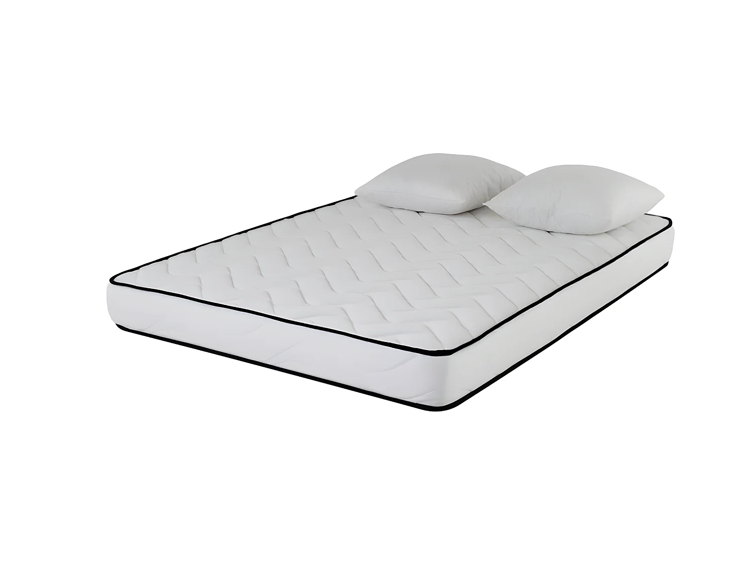 Matelas mousse Confort 140x200cm - mousse  - 18 cm - 2 Oreillers accueil mémoire de forme 60x60cm