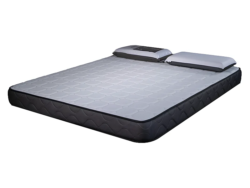 Matelas mousse Memory - 160x200 et 2 Oreillers 70x40cm - accueil mémoire de forme - 19 cm