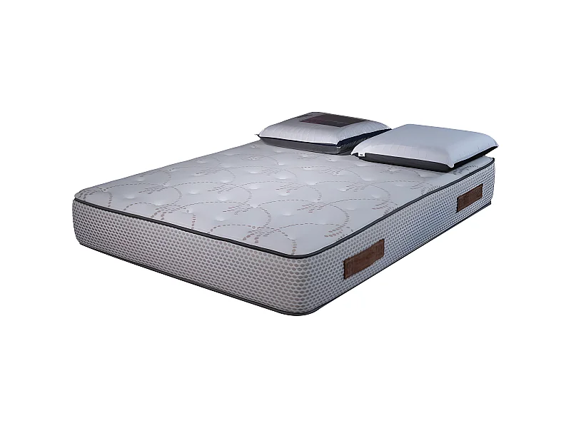 Matelas Cosmos White mémoire de forme - 28 cm - 180x200cm avec 2 Oreillers viscoélastiques 60x60cm