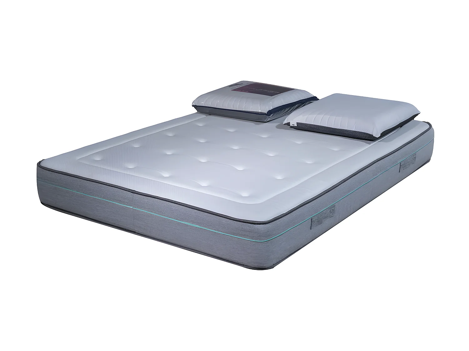 Matelas Dream mémore de forme 50kg/m³ - 23 cm - 140x190cm avec 2 Oreillers viscoélastiques 60x60cm