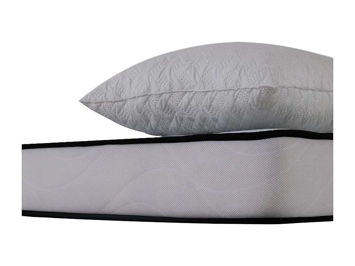 Matelas mousse Cosmos Black - 90x190cm et 1 Oreiller 70x40cm - accueil mémoire de forme - 28 cm