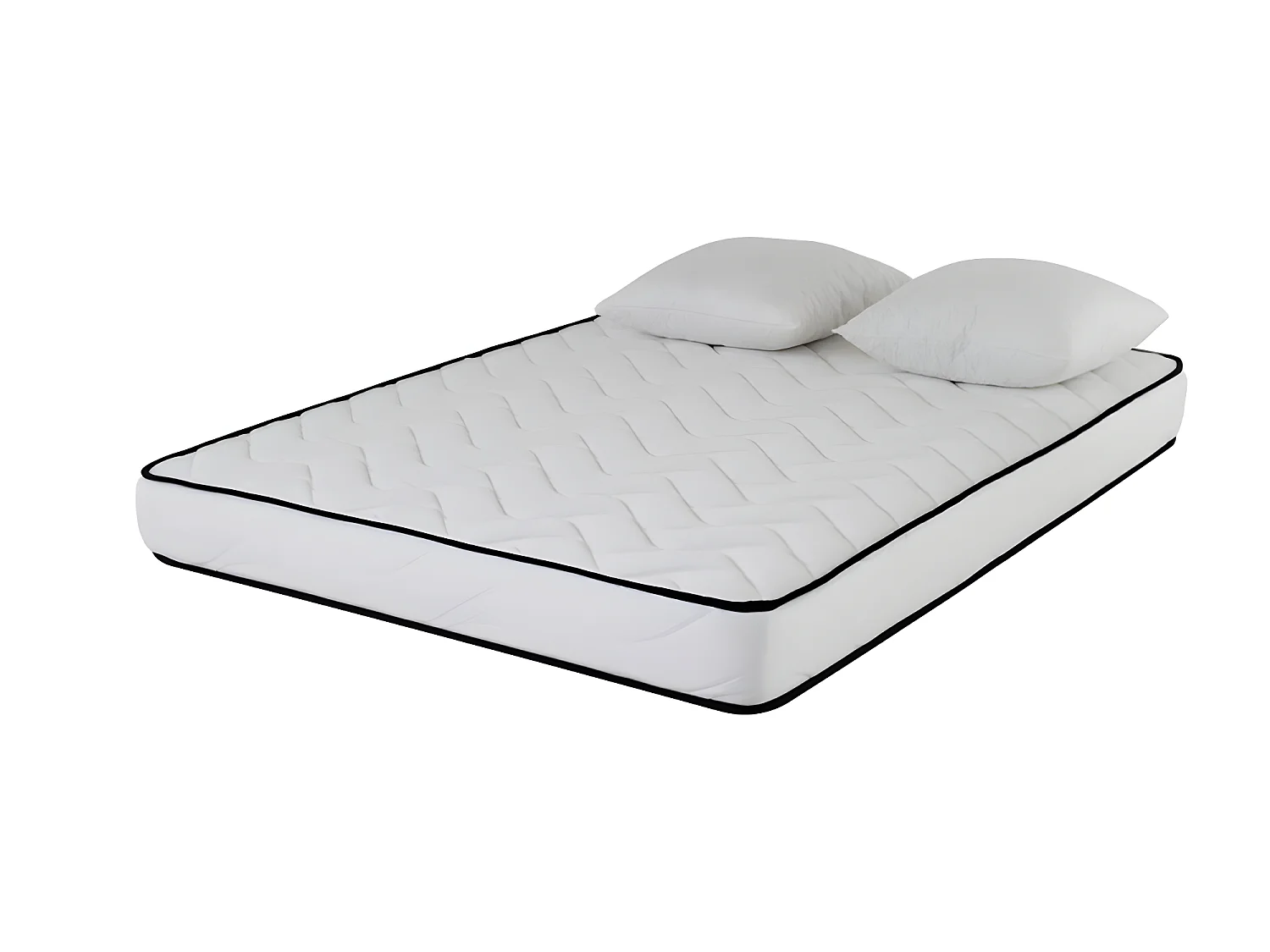 Matelas mousse Confort 160x200 - mousse  - 18 cm - 2 Oreillers accueil mémoire de forme 60x60cm