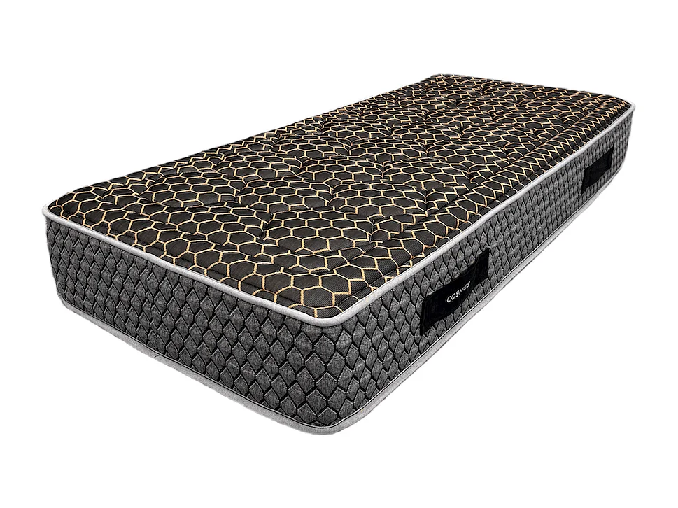 Matelas 140x190cm mousse Cosmos Black et 2 Oreillers 70x40cm - accueil mémoire de forme - 28 cm