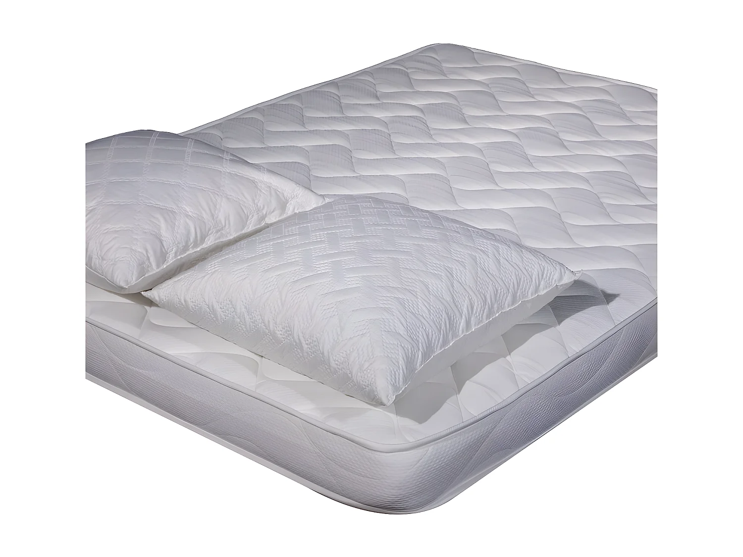 Matelas mousse ECO - 160x200 et 2 Oreillers accueil mémoire de forme 60x60cm - mousse  - 14 cm