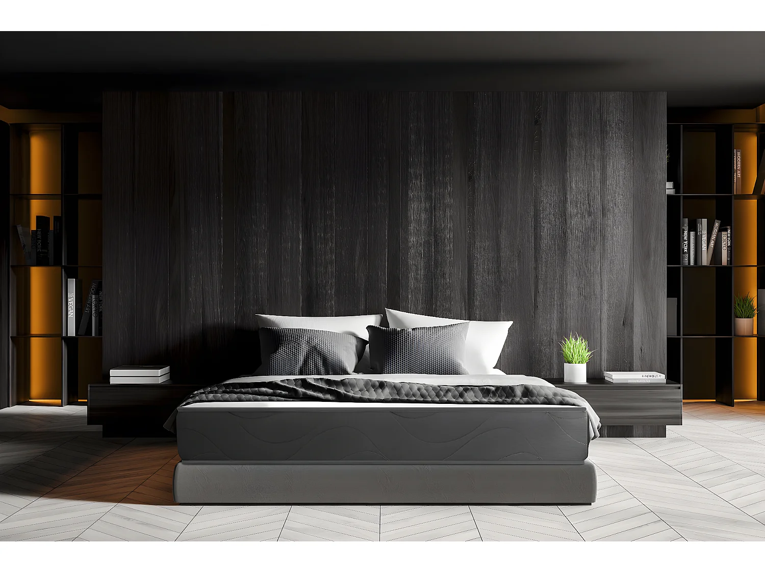 Matelas mousse Memory - 140x190cm - accueil mémoire de forme 50kg/m3 - 19 cm