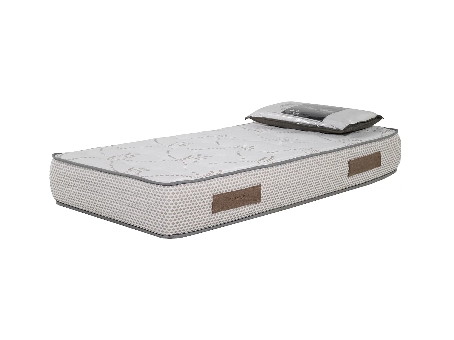 Matelas mousse Cosmos White - 90x190cm et 1 Oreiller 70x40cm - accueil mémoire de forme - 28 cm