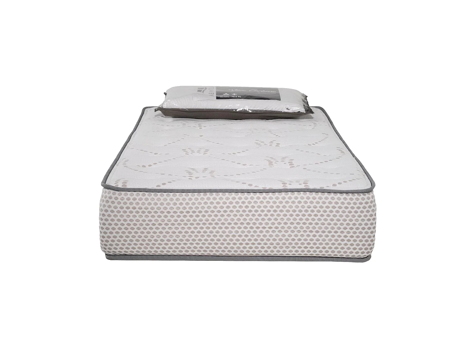 Matelas mousse Cosmos White - 90x190cm et 1 Oreiller 70x40cm - accueil mémoire de forme - 28 cm