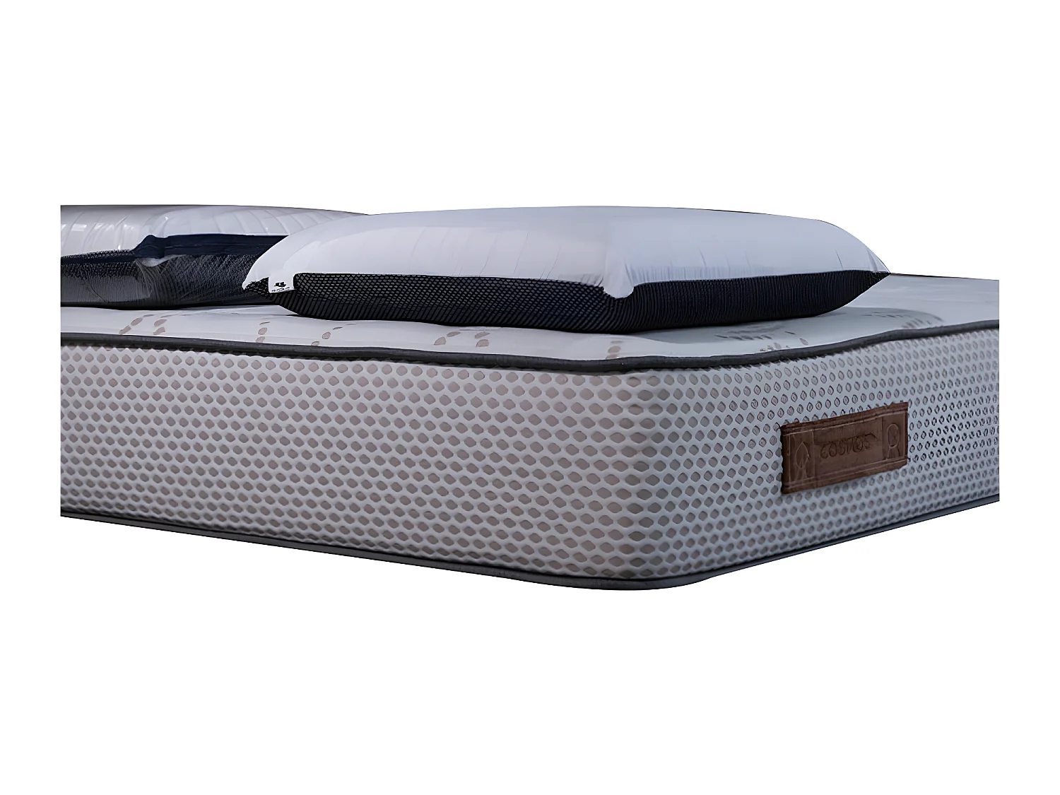 Matelas Cosmos White mémoire de forme - 28 cm - 200x200cm avec 2 Oreillers viscoélastiques 60x60cm
