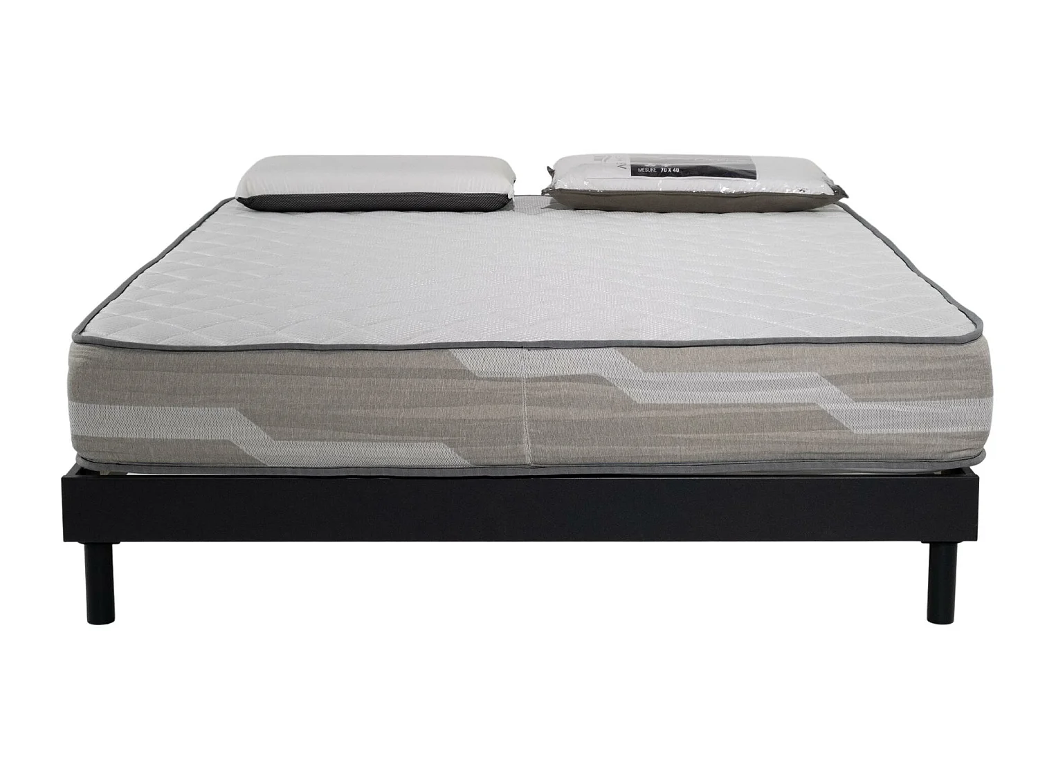 Matelas ressorts  Select - 140x200cm et 2 Oreillers 70x40cm - accueil mémoire de forme - 26 cm