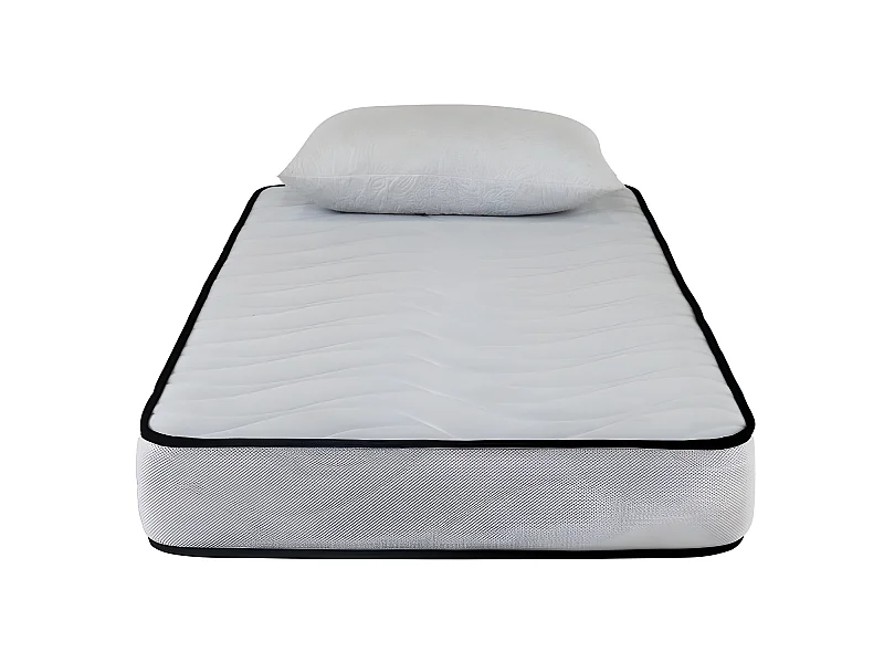 Matelas mousse Confort 90x190cm - mousse  - 18 cm - 1 Oreiller accueil mémoire de forme50x70cm