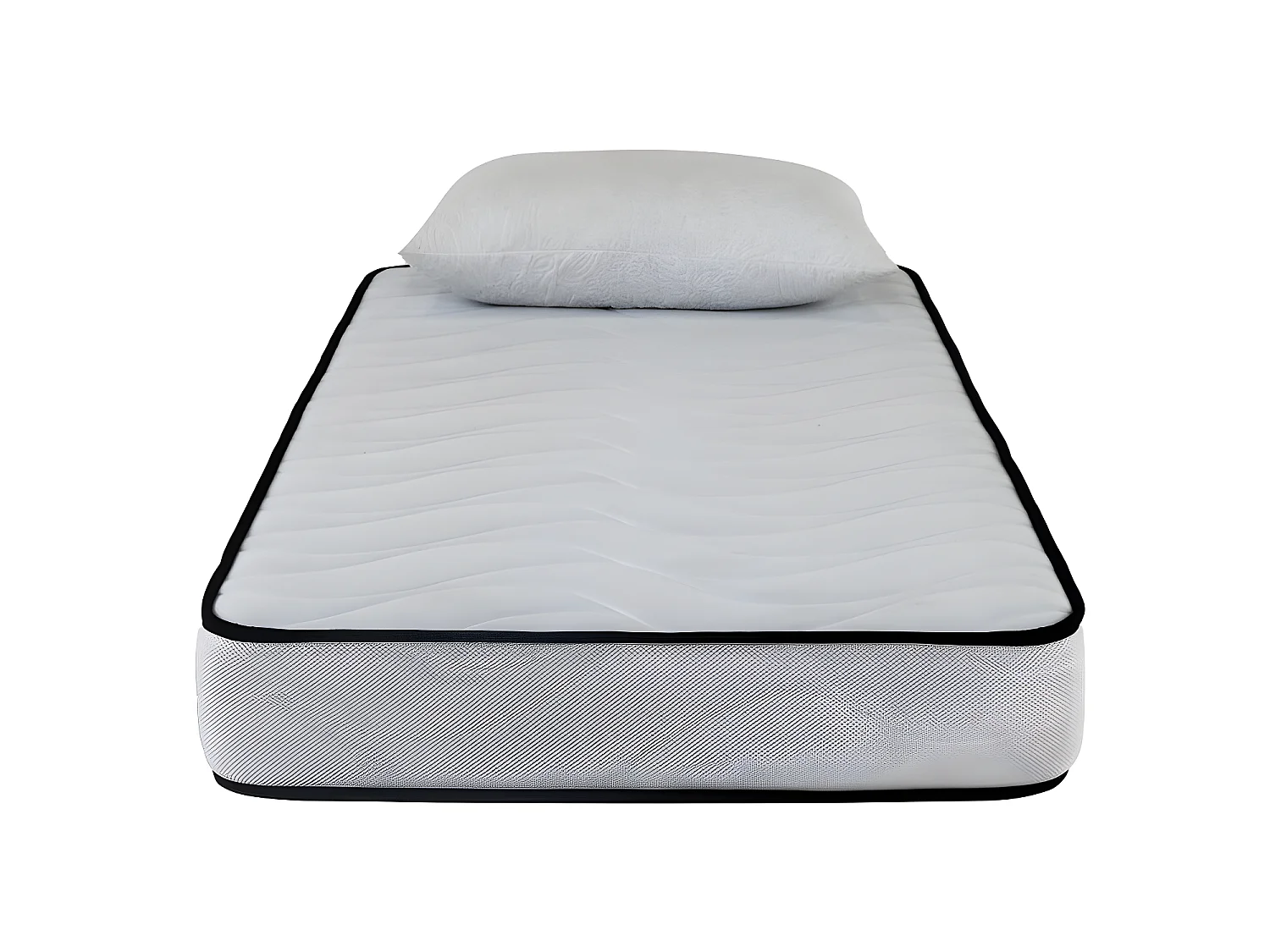 Matelas mousse Confort 90x190cm - mousse  - 18 cm - 1 Oreiller accueil mémoire de forme50x70cm