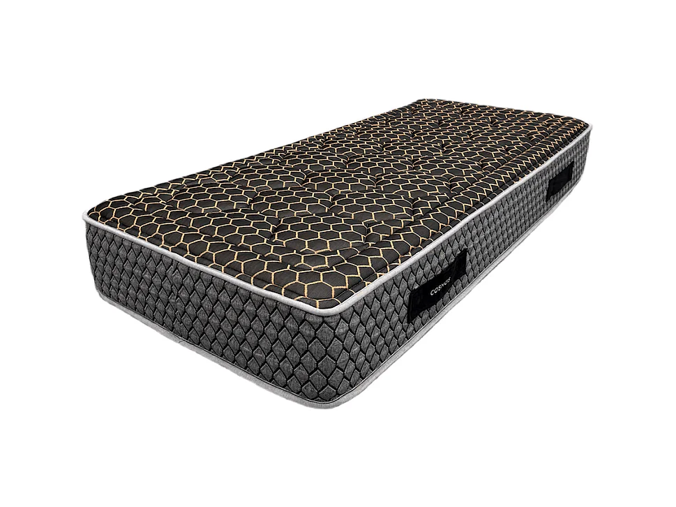 Matelas mousse Cosmos Black - 90x190cm - accueil mémoire de forme 50kg/m3 et 12 zones - 28 cm