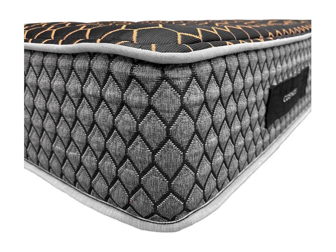 Matelas mousse Cosmos Black - 90x190cm - accueil mémoire de forme 50kg/m3 et 12 zones - 28 cm