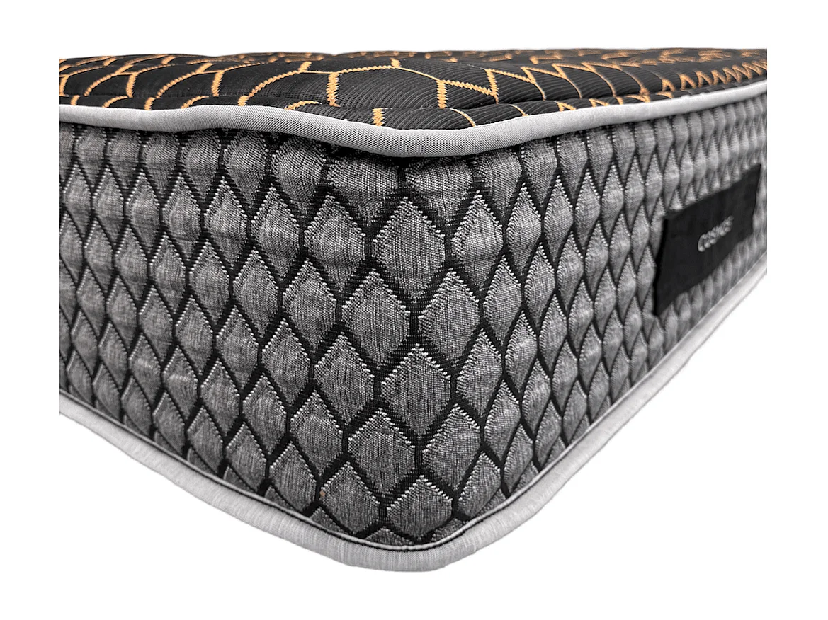 Matelas mousse Cosmos Black - 90x190cm - accueil mémoire de forme 50kg/m3 et 12 zones - 28 cm