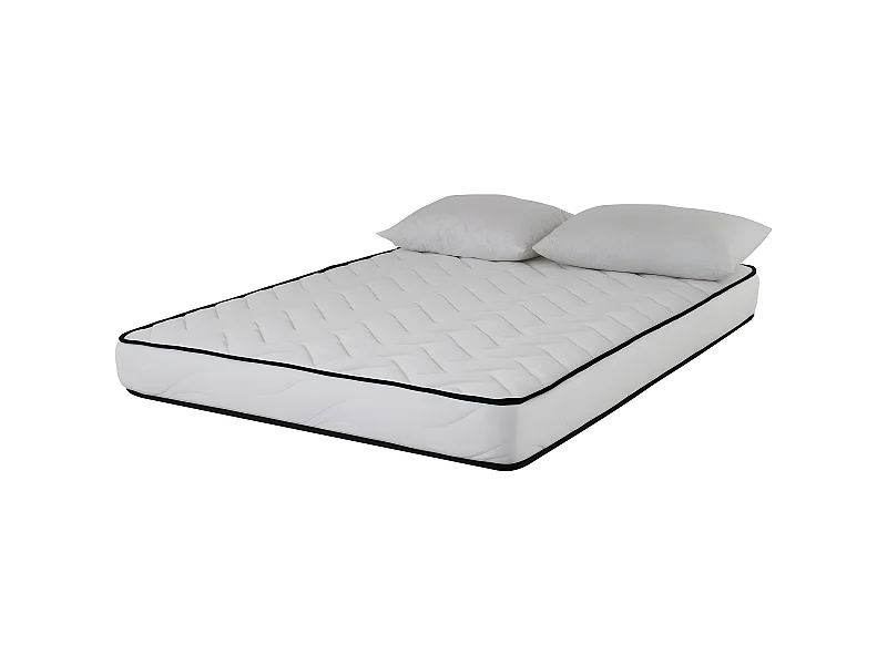 Matelas mousse Confort 140x200cm - mousse  - 18 cm - 2 Oreillers accueil mémoire de forme 50x70cm