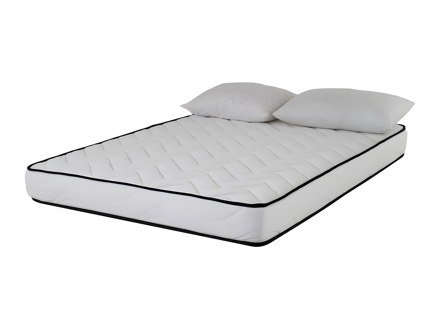 Matelas mousse Confort 140x200cm - mousse  - 18 cm - 2 Oreillers accueil mémoire de forme 50x70cm