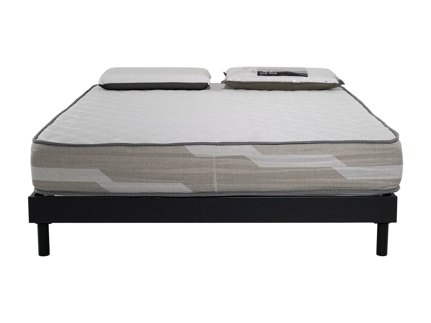 Matelas ressorts  Select - 200x200cm et 2 Oreillers 70x40cm - accueil mémoire de forme - 26 cm