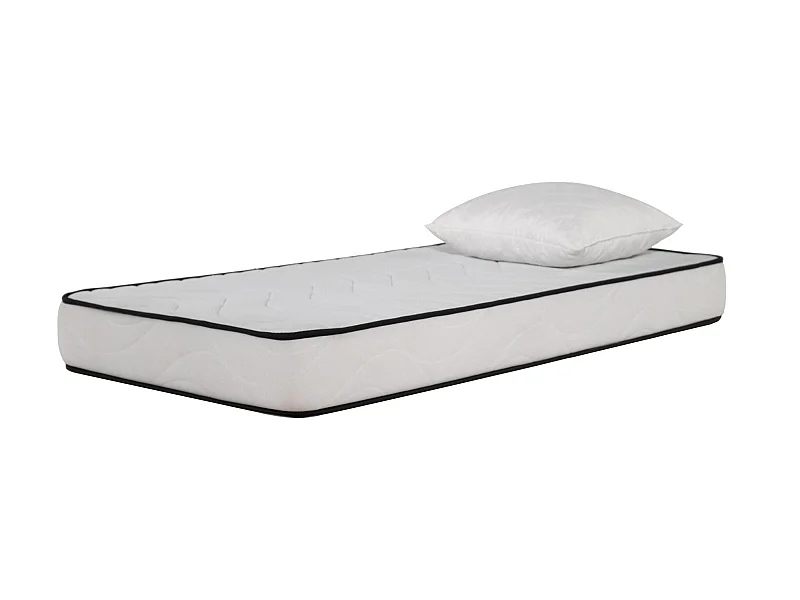 Matelas mousse Confort 90x190cm - mousse  - 18 cm - 1 Oreiller accueil mémoire de forme 60x60cm